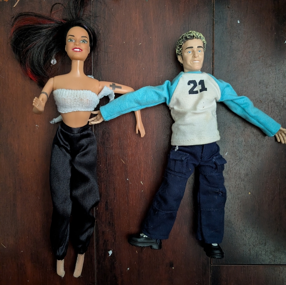 NSYNC Collectible Marionette Doll Justin Timberlake Action Figure & Spice Girl